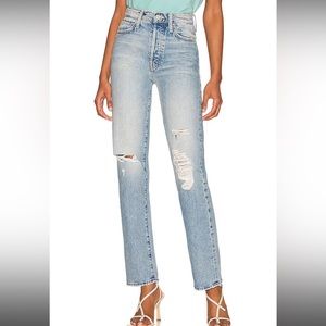 Mother the huffy skimp high waisted denim
